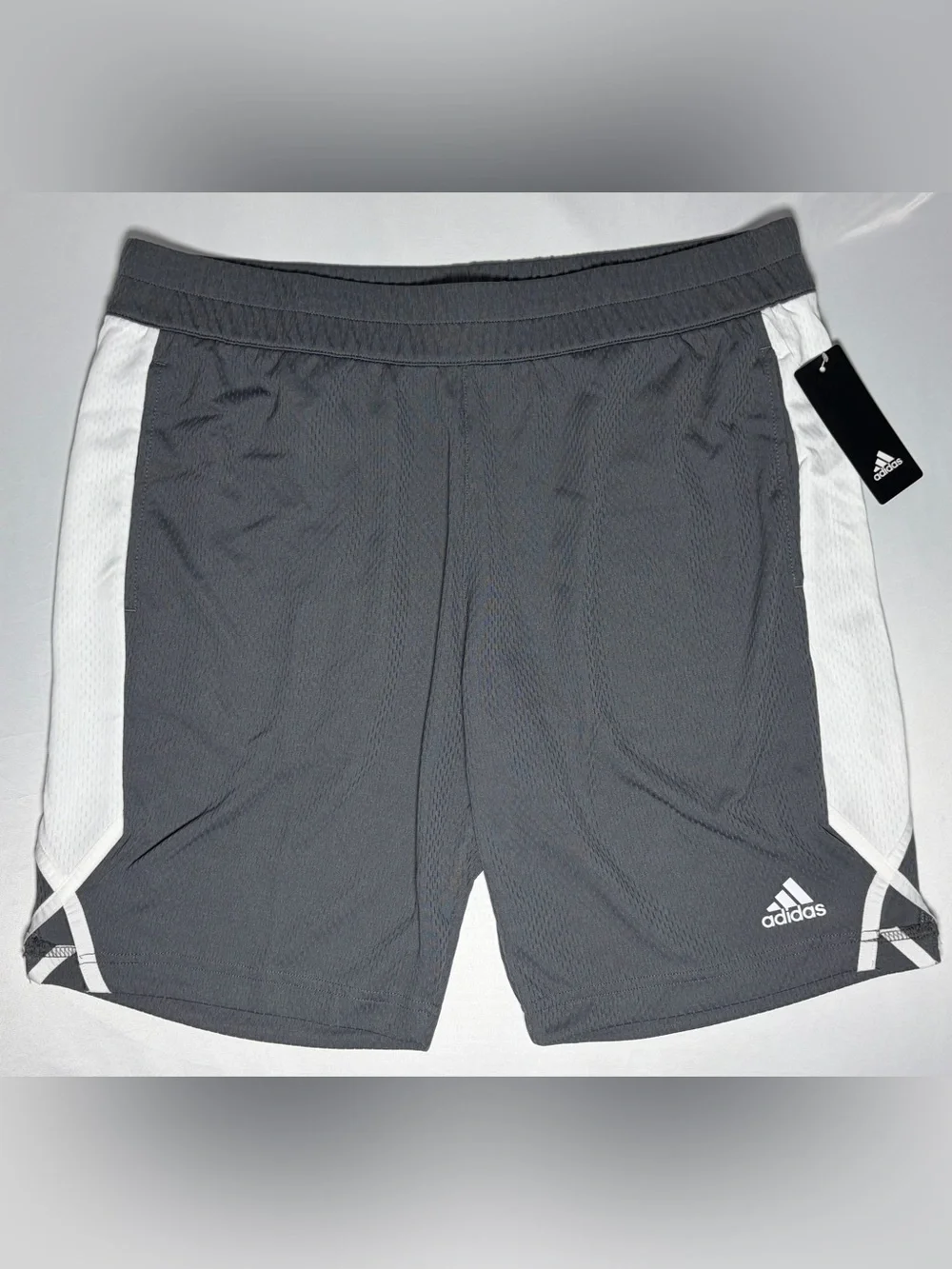 Adidas Golf Mesh Active Shorts Men's X-Large Gray/White New w Tags